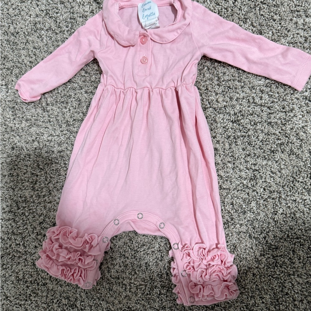 Pink Ruffled One Piece